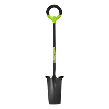Radius Garden Pro-Lite Ergonomic Carbon Steel Spade, Green