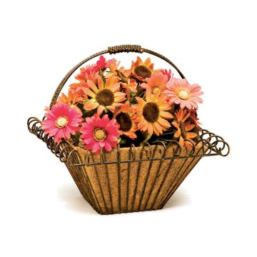 Deer Park Ironworks® Mini Square Basket 14in L x 14in W x 14in H Coco liners included