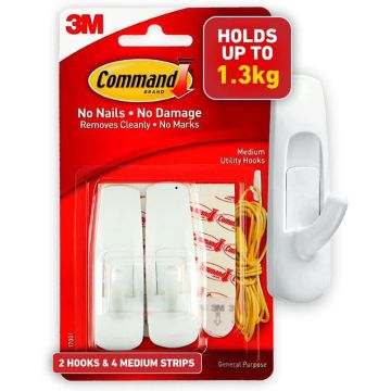 3M Command, Medium Utility Hooks, 2 Hooks