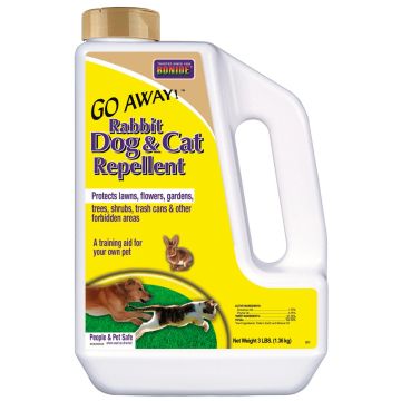 BONIDE 871 Go Away!® Rabbit, Dog & Cat Repellent Granules, 3 lbs