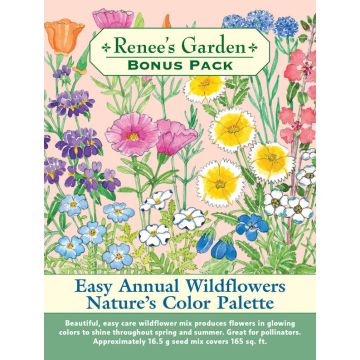 Easy Annual Wildflowers Nature’s Color Palette, Bonus Pack, 165 soft