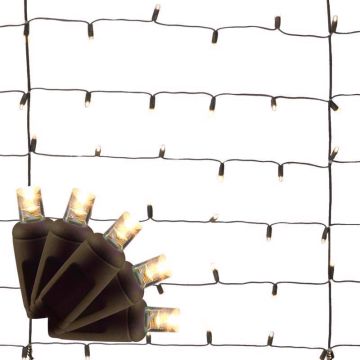 LED Celebrations Platinum Tree Wrap Warm White Steady Brown Cord, 100L/6x1.5FT