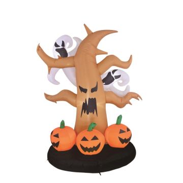 Celebrations Haunted Tree with Ghosts & Pumpkins Inflatable, 6 ft
