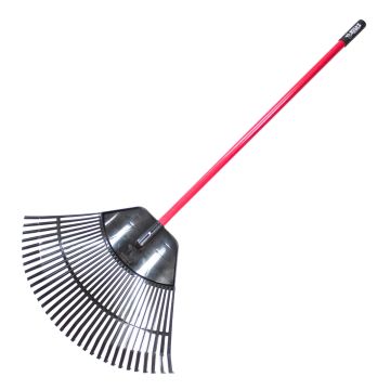 Bully Tools 92630 30" Head Lawn / Leaf Rake with Fiberglass Handle