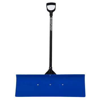 Earthway Polar Tech Professional Snow Pusher with D-Grip 30IN Poly-Blade 43IN Fiberglass Handle