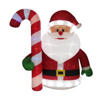 CELEBRATIONS Santa with Candy Cane Inflatable