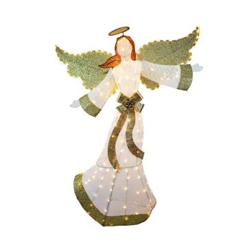 Celebrations Champagne and Gold Angel LED 66 in