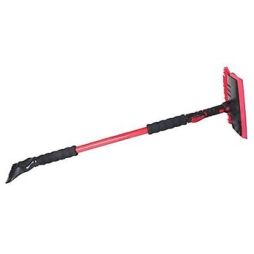 SubZero 2-in-1 Snow Broom/Plow with Scraper 31-54IN Extendible Handle (Assorted Colors)