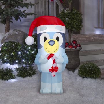 GEMMY Bluey™ Airblown® with Candy Cane