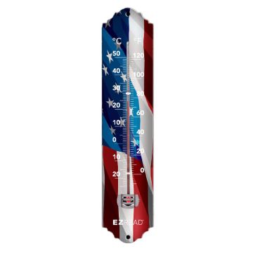 EZRead 12" Metal Thermometer, American Flag