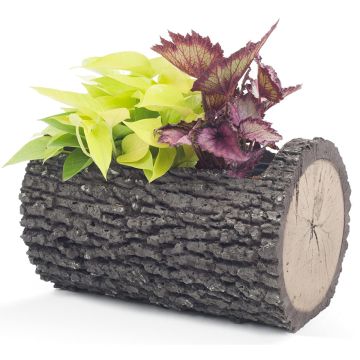 Nature Innovations, Realistic Outdoor Resin Log Planter, 16.5"