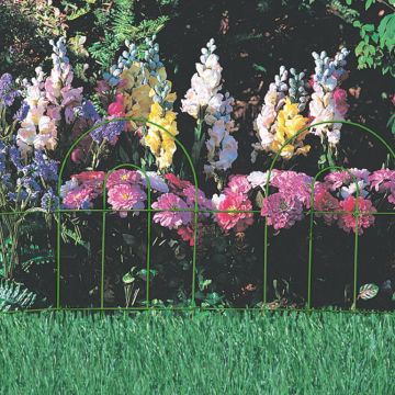 Panacea, Folding Metal Arch Fence 18" x 8 Foot, Green
