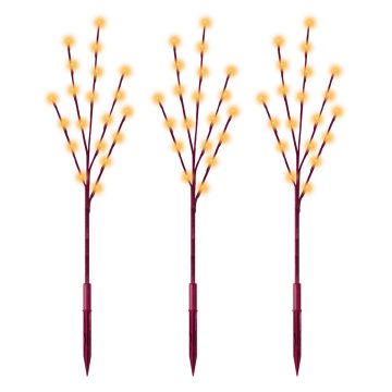 Glenhaven Home & Holiday LED Lighted 30" Red Twig Dogwood Branches (3 Pack)