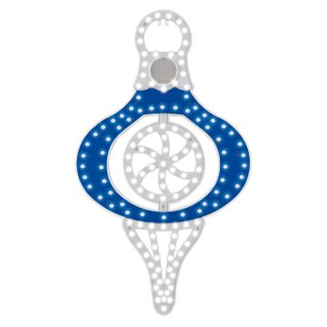 Glenhaven Home & Holiday Hi-Vibrant LED Lighted 16" Blue Reflector Ornament