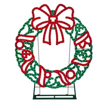 LED Advanced Holiday Lighting® Jumbo Wreath Hi-Vibrant LED Lighted 48.5IN