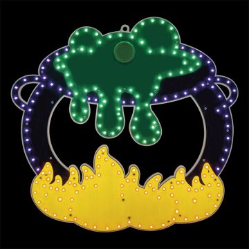 LED Advanced Holiday Lighting® Jumbo Witch's Cauldron Hi-Vibrant LED Lighted 45.5IN