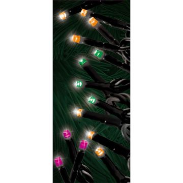 Glenhaven Home & Holiday LED Spooky Stripes Starry Light Set 16.5FT