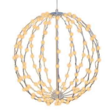 Glenhaven Home & Holiday LED Sphere Warm White Twinkle Lights on White Wire 15IN