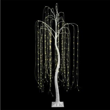 Glenhaven Home & Holiday LED Weeping Birch Tree Warm White Twinkle 6FT