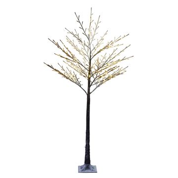 Glenhaven Home & Holiday LED Frosted Twig Tree Warm White Twinkle 6FT
