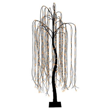 Glenhaven Home & Holiday LED  Spooky Willow Tree Orange Twinkle 6FT