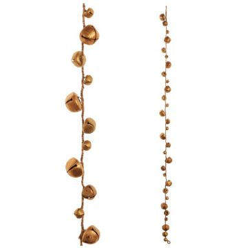 RAZ Jingle Bell Garland Antique Gold