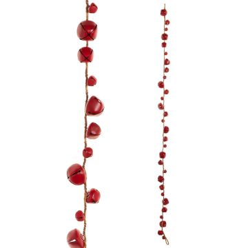 RAZ Jingle Bell Garland Red