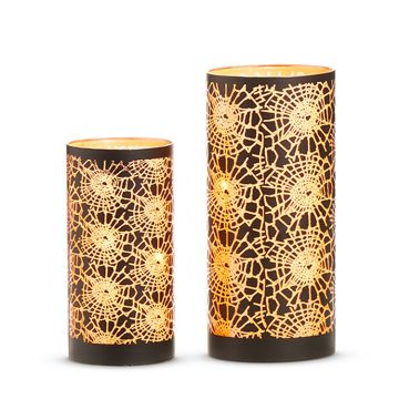 RAZ Crackle Cobweb Lantern