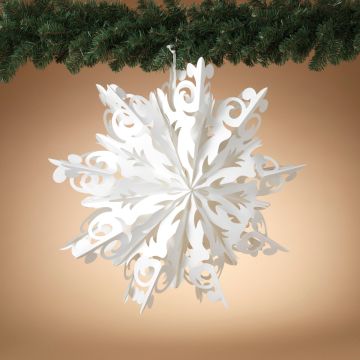 Paper Snowflake Ornament, 25"