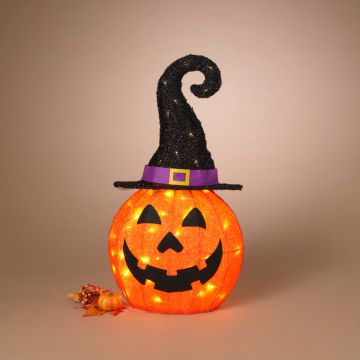 Pumpkin with Witch Hat, 24.8"H UL