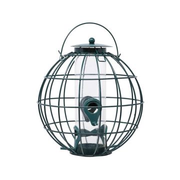 Backyard Essentials Songbird Metal Petite Orb Caged Seed and Suet Bird Feeder