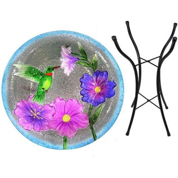 Songbird Essentials Hummingbird Bird Bath with Stand