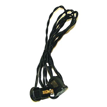 Holiday Bright Lights Indoor Jumper Cord Black 2-Prong Plug Black 12FT