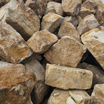 Buff Weathered Edge Limestone Cube Boulders (12"-24")
