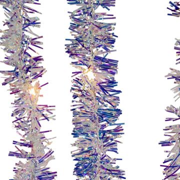 Kurt S. Adler® Superbright LED Silver Iridescent Tinsel Garland