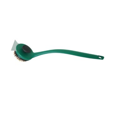 Big Green Egg SpeediClean Palmyra Bristle Long-Handle Grid Scrubber