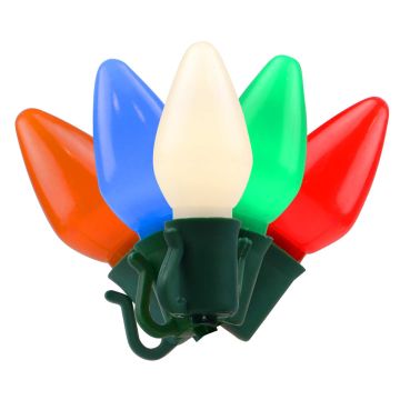 Holiday Bright Lights, C7 LED Opaque Bulbs Multi, 25 pack