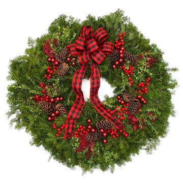 'Buffalo Plaid' Deluxe Wreath