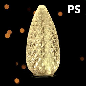Holiday Bright Lights, C9 PS LED Faceted Bulbs Sun Warm White, 25 Light