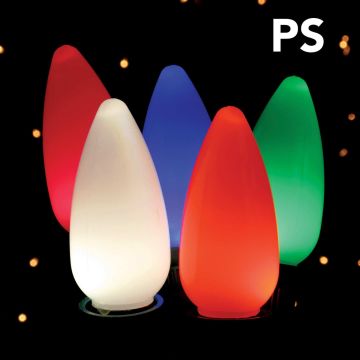 Holiday Bright Lights, C9 PS LED Bulbs Multi Opaque, 25 Pack