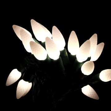Gabriel Lights® LED C6 Facet Frost Warm White String Lights
