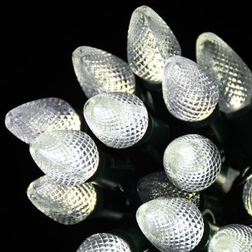 Gabriel Lights® LED C7 Facet Cool White Twinkle String Lights