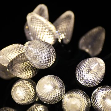 Gabriel Lights® LED C7 Facet Warm White Twinkle String Lights