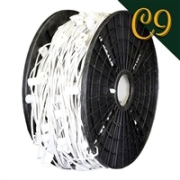 Holiday Bright Lights C9 Bulbs 12IN Spacing 1000 Lights on White Wire 1000FT Reel