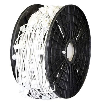 Holiday Bright Lights C9 Bulbs 15IN Spacing 800 Lights on White Wire 1000FT Reel