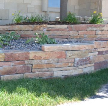 CHILTON Weathered-Edge Natural Stone Retaining Wall, 8" Wide, Random Lengths