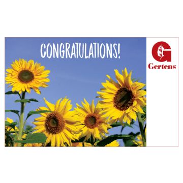 Congratulations Sunflowers - Gift Card