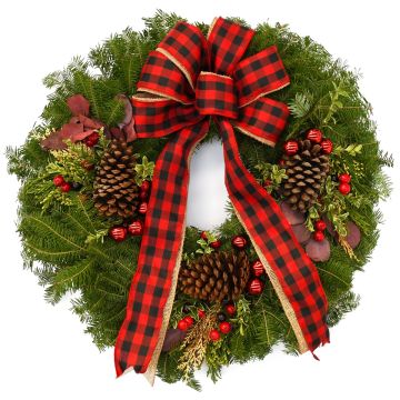 'Buffalo Plaid' Deluxe Wreath