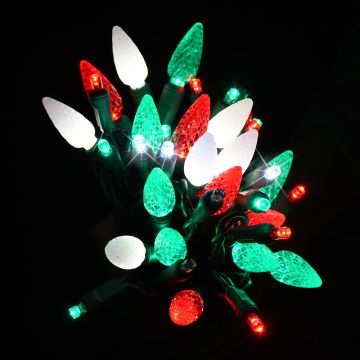 Gabriel Lights® LED Duet Green, Red & Frost Warm White Sparkle String Lights