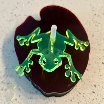 Sun-Glowz Floating Frog Green